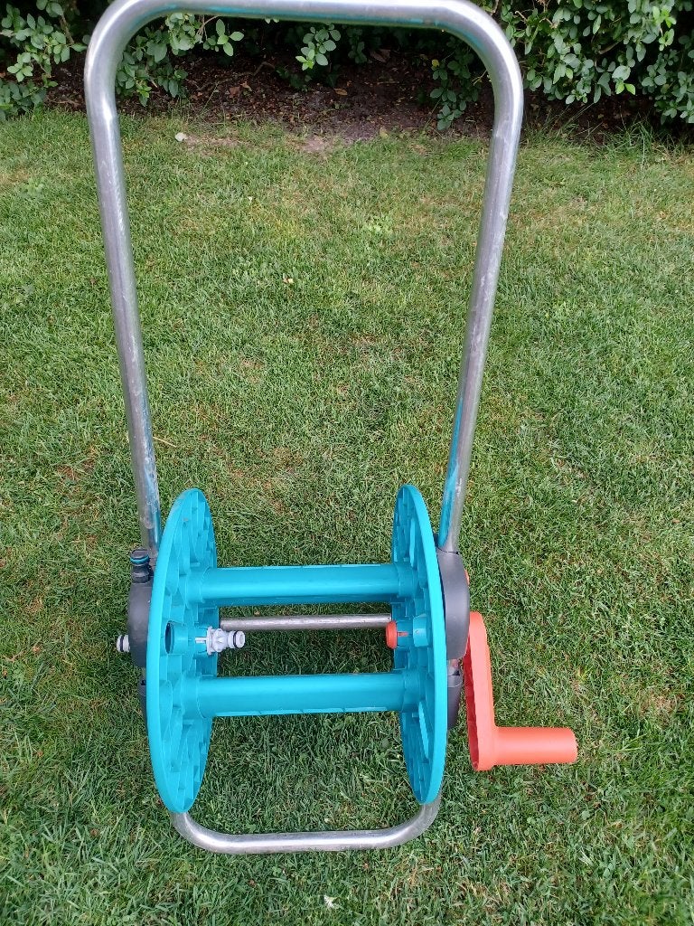 Chariot à tuyau d'arrosage Gardena taille S, Enlèvement, Comme neuf, Dévidoir