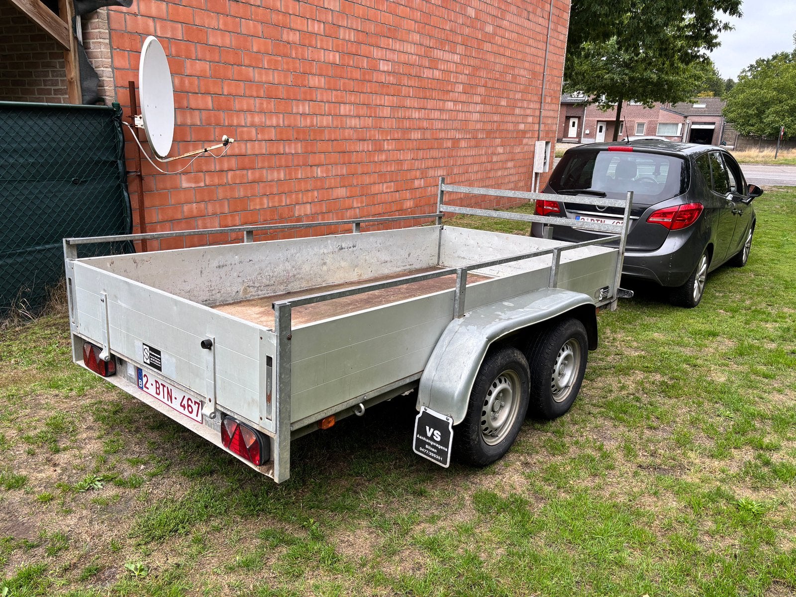 Aanhangwagen aluminium 150x300 remork, Ophalen, Gebruikt