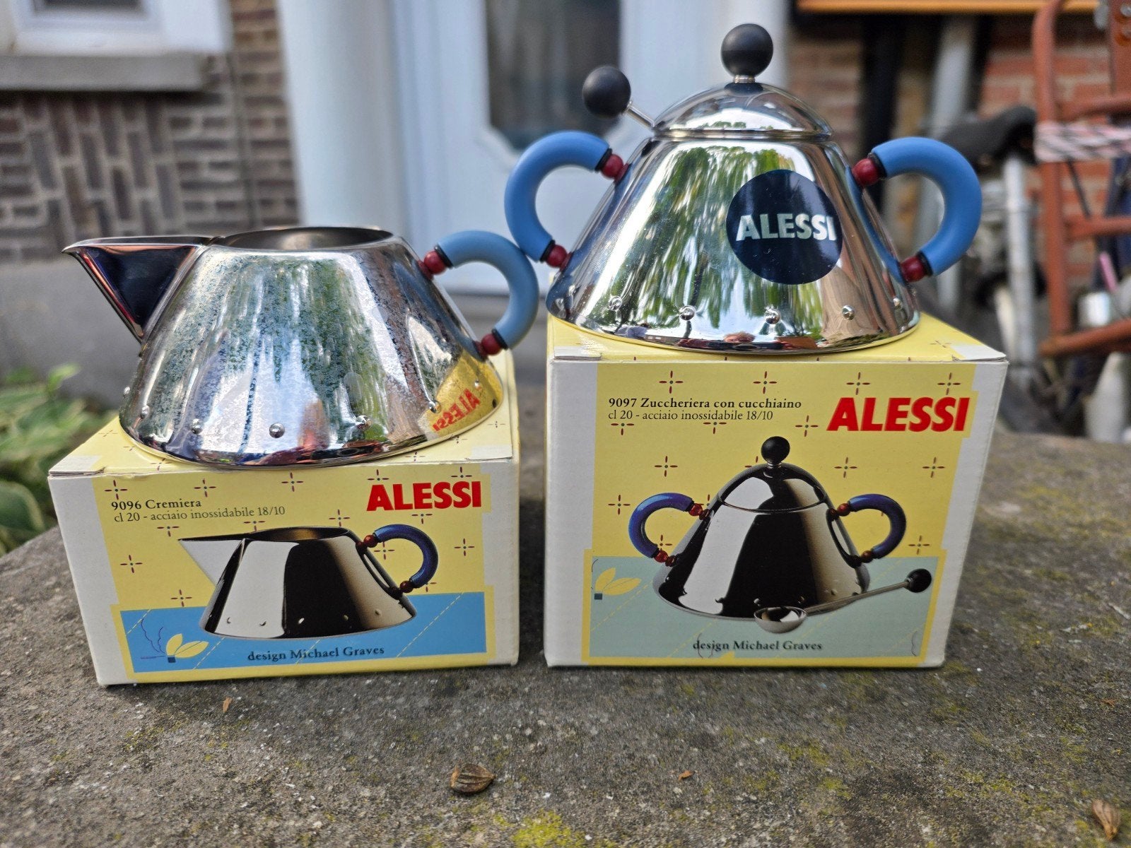 Alessi melk en suikerkan, Ophalen of Verzenden, Zo goed als nieuw