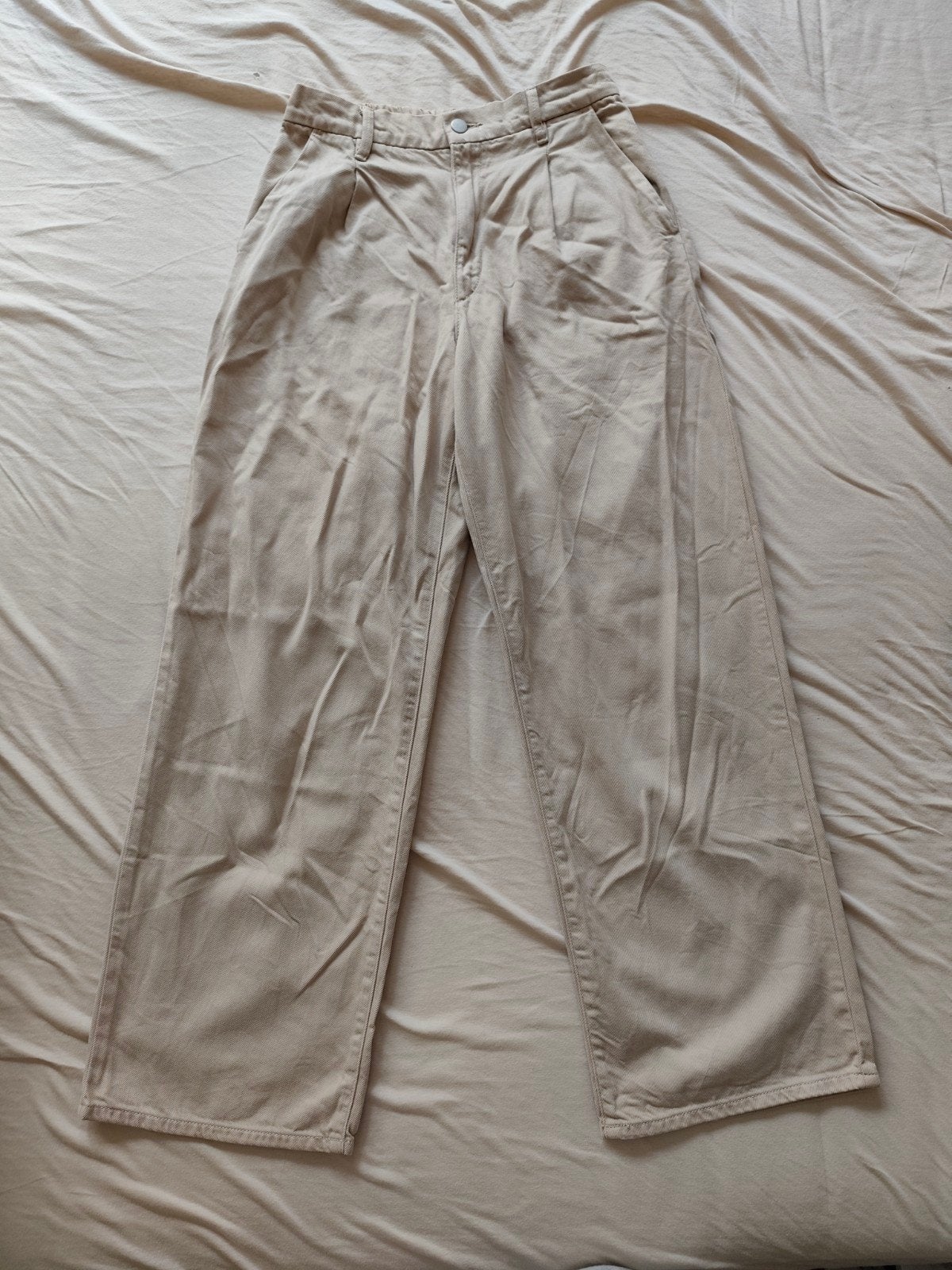 Uniqlo beige broek maat S, Enlèvement ou Envoi, Taille 36 (S), Beige
