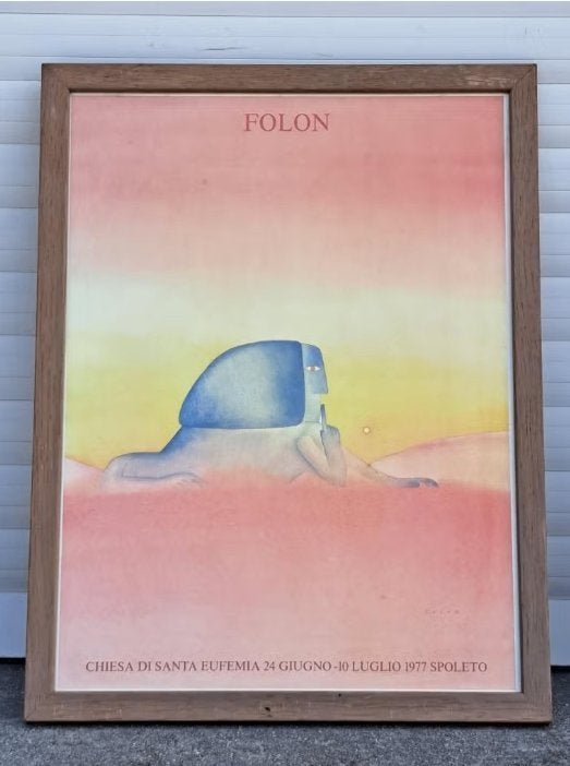 Lithographie le sphinx de jean michel folon, Antiek en Kunst, Kunst | Litho's en Zeefdrukken, Ophalen of Verzenden, Lithografie