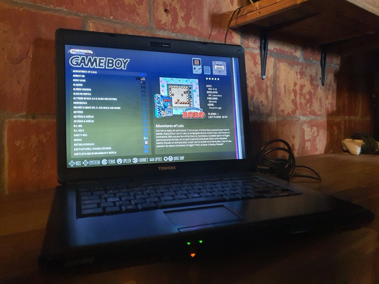 Toshiba laptop + recalbox10 arcade system, Ophalen