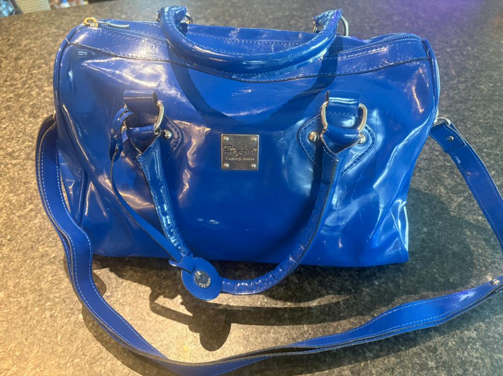 Handtas Merk; Fly Girl Luxury Jeans”., Ophalen, Blauw, Minder dan 40 cm, Minder dan 35 cm