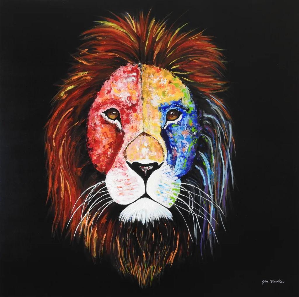 Origineel schilderij LEO., Neuf, 75 cm ou plus, Enlèvement, Création originale