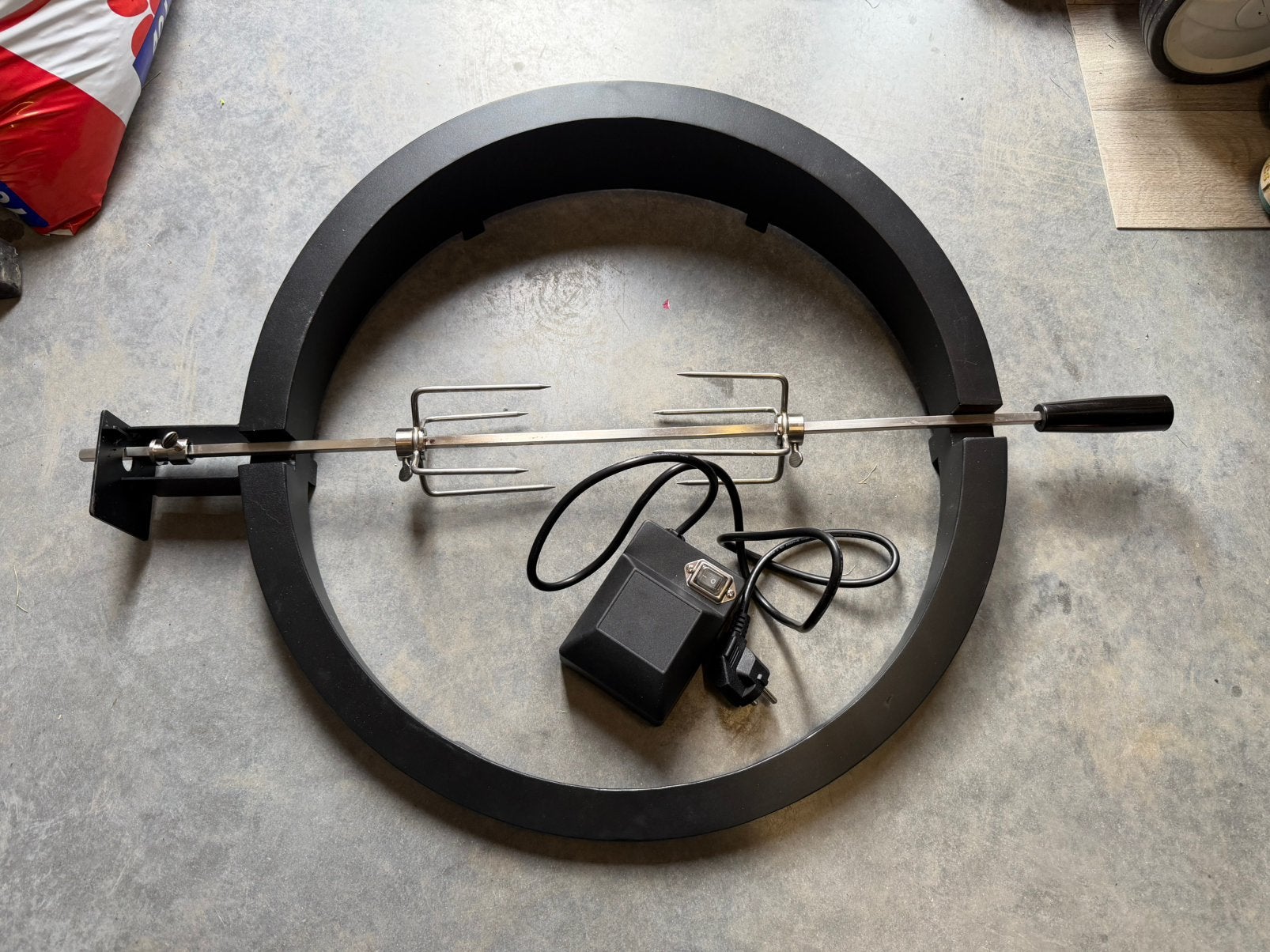 Rotisserie spit kamado 21/22 inch, Ophalen of Verzenden, Zo goed als nieuw