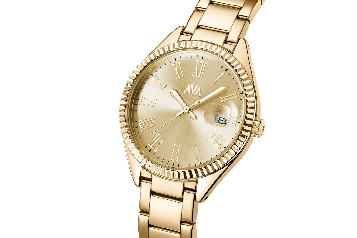 AVA, Handtassen en Accessoires, Horloges | Dames, Nieuw, Polshorloge, Goud, Goud, Ophalen of Verzenden