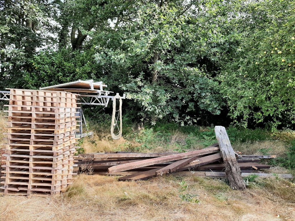 brandhout juffers en paletten, Minder dan 3 m³, Ophalen, Overige houtsoorten, Takken