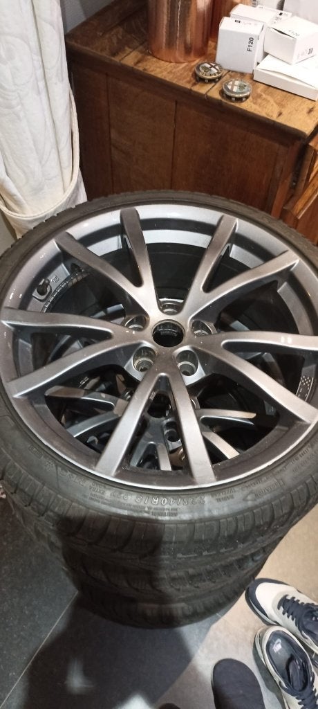 4 Jantes 18 pouces 5x110 avec pneus hivers, Ophalen, 18 inch, Velg(en), Nieuw