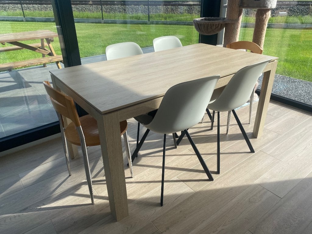 Prachtige uitschuifbare tafel, Ophalen, 200 cm of meer, 50 tot 100 cm, Zo goed als nieuw