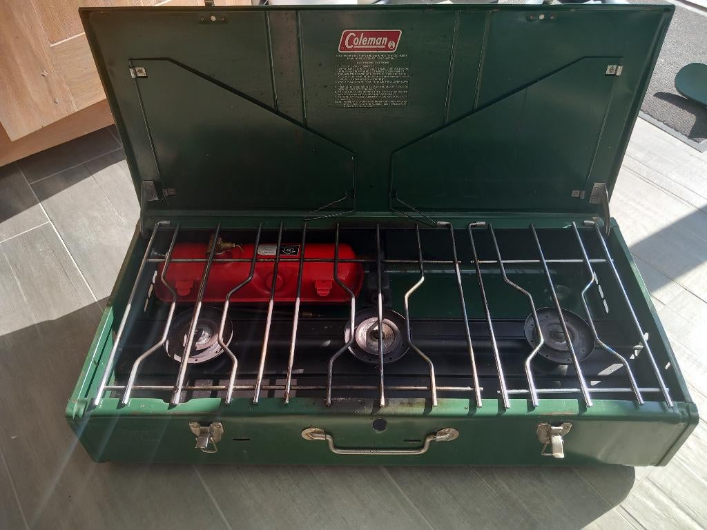 Coleman 3pit brander vuur, Ophalen, Gebruikt