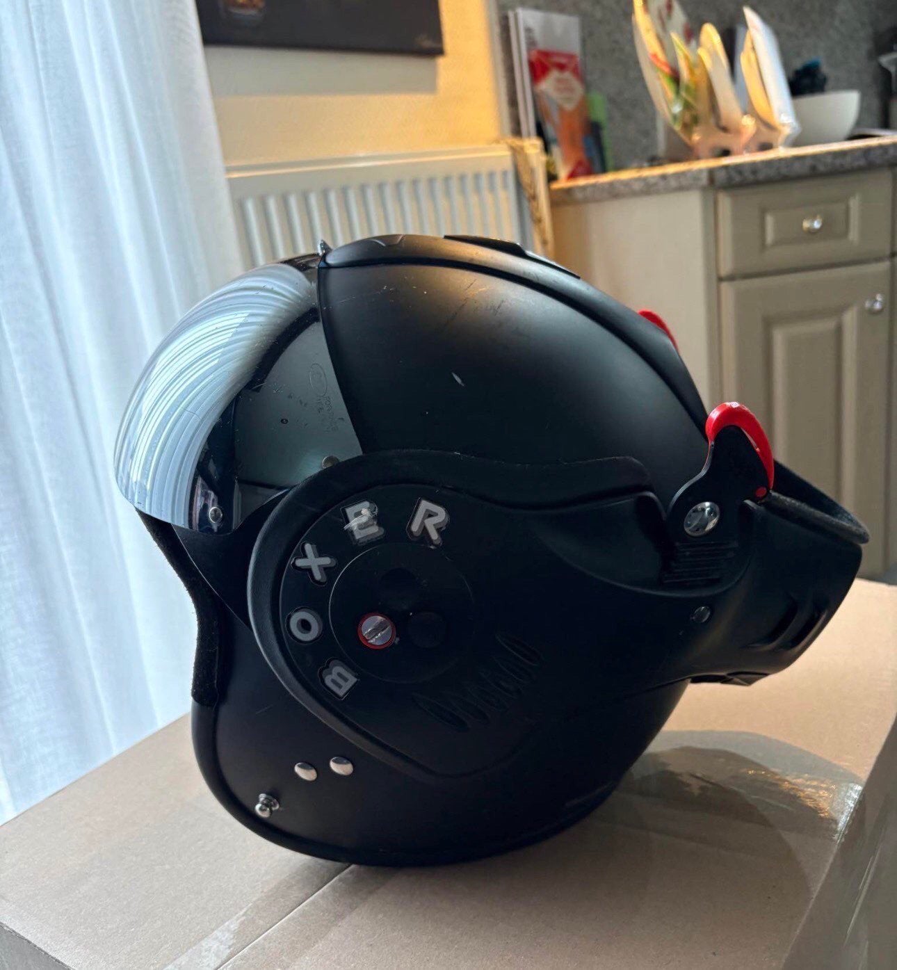 Boxer helm, Motoren, Kleding | Motorhelmen, Ophalen of Verzenden, M