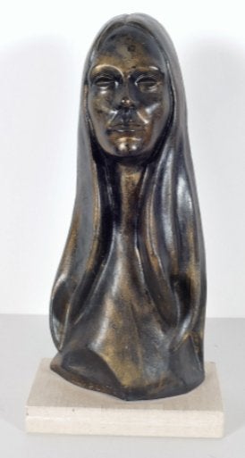 buste femme en resine signe charles delporte, Ophalen of Verzenden, Buste, Vrouw