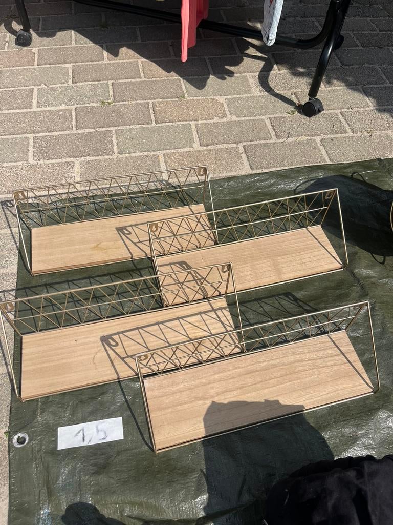 Wandrekjes Maison du monde, hout en goud, Ophalen, Zo goed als nieuw