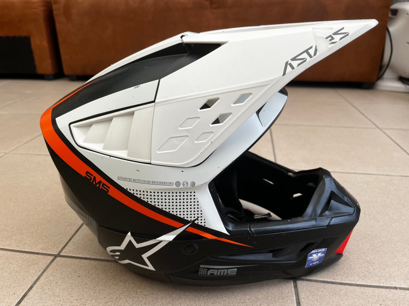 Alpinestars mx helm, Ophalen