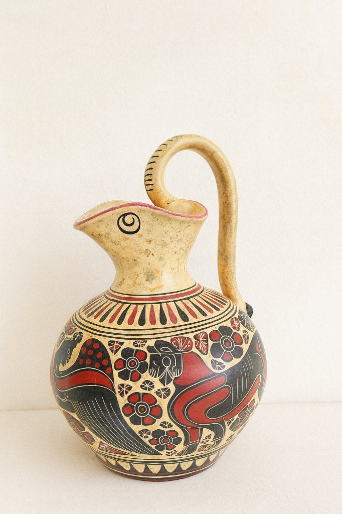 Handgemaakte Griekse kruik (vintage 1960–1980), Antiek en Kunst, Ophalen of Verzenden