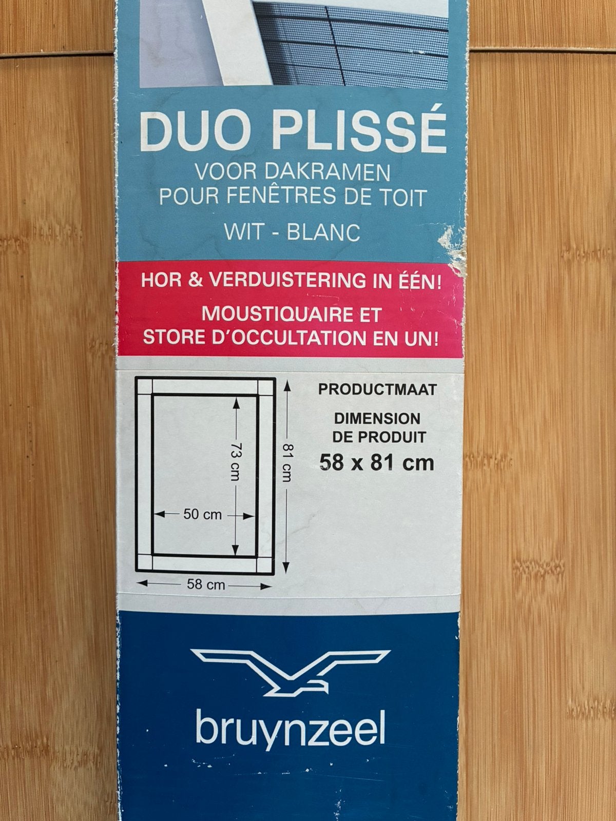 Dou plissé voor dakraam 58 x 81 cm, Ophalen, Minder dan 80 cm, Overige typen, Minder dan 200 cm