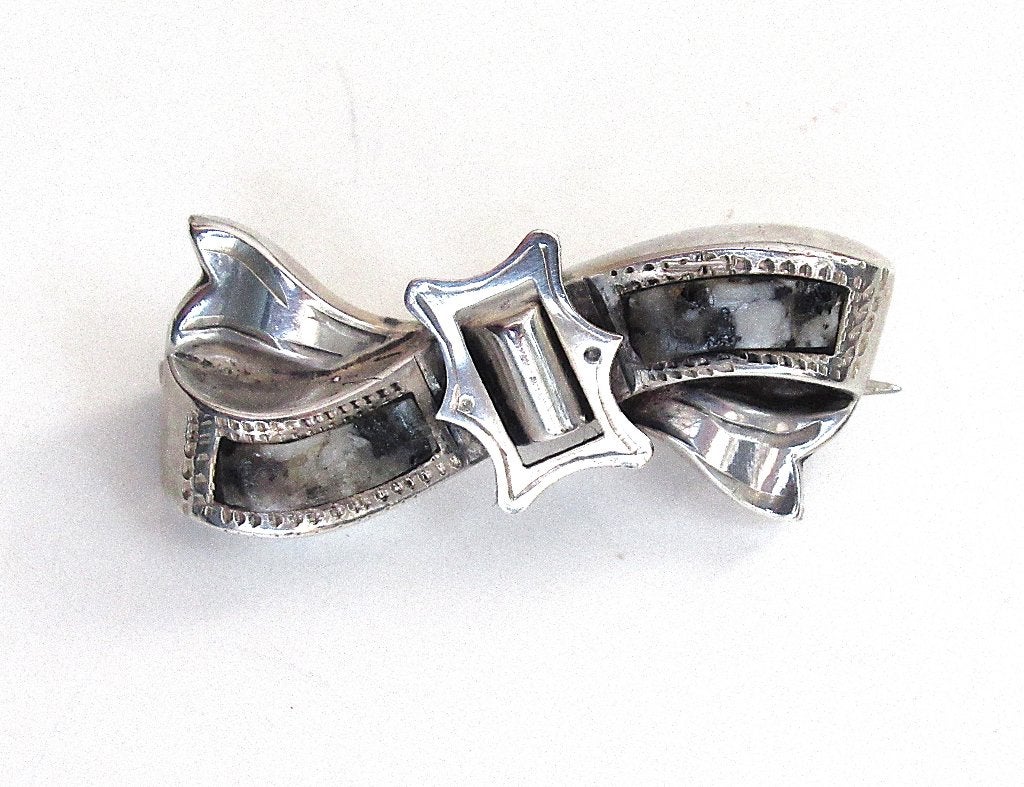 Broche ancienne en argent sterling Birmingham Engl. 19e sièc, Bijoux, Sacs & Beauté, Enlèvement ou Envoi, Argent, Broche, Avec pierre précieuse