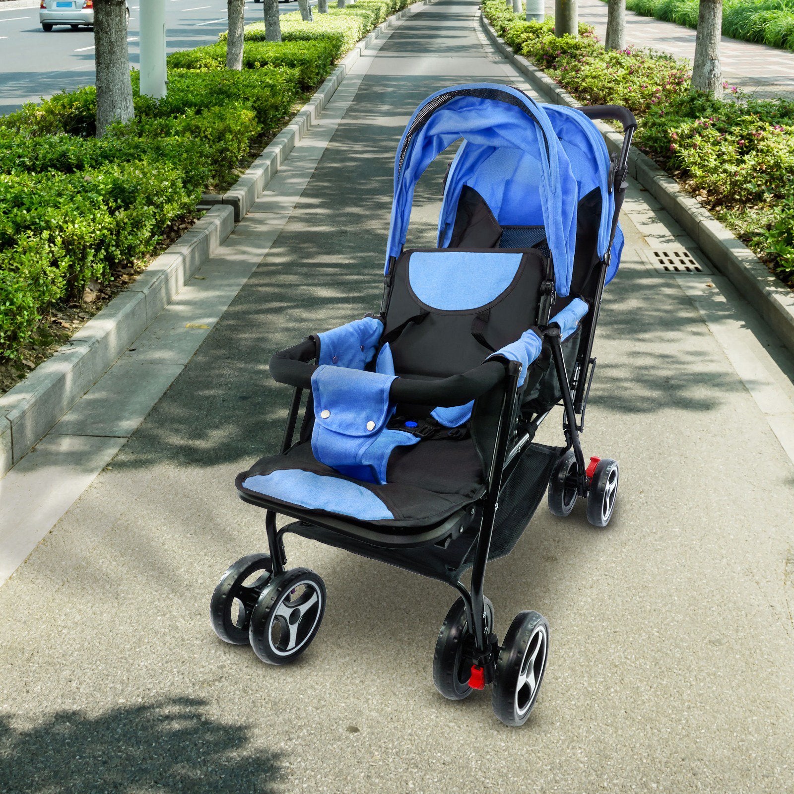Voiture double, poussette duo, offre, bleu, Enlèvement ou Envoi, Neuf, Modèle duo