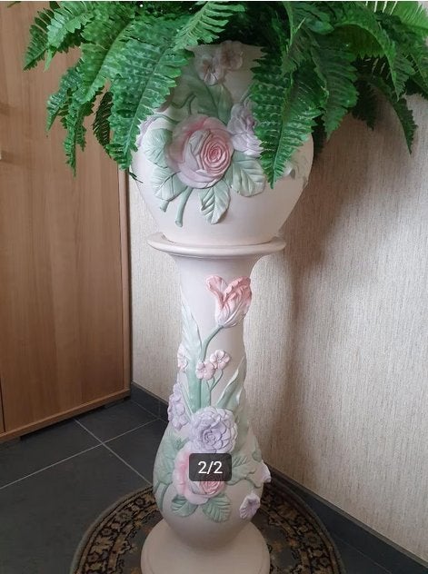 Bloempot op staander - Italiaanse biscuit, Enlèvement