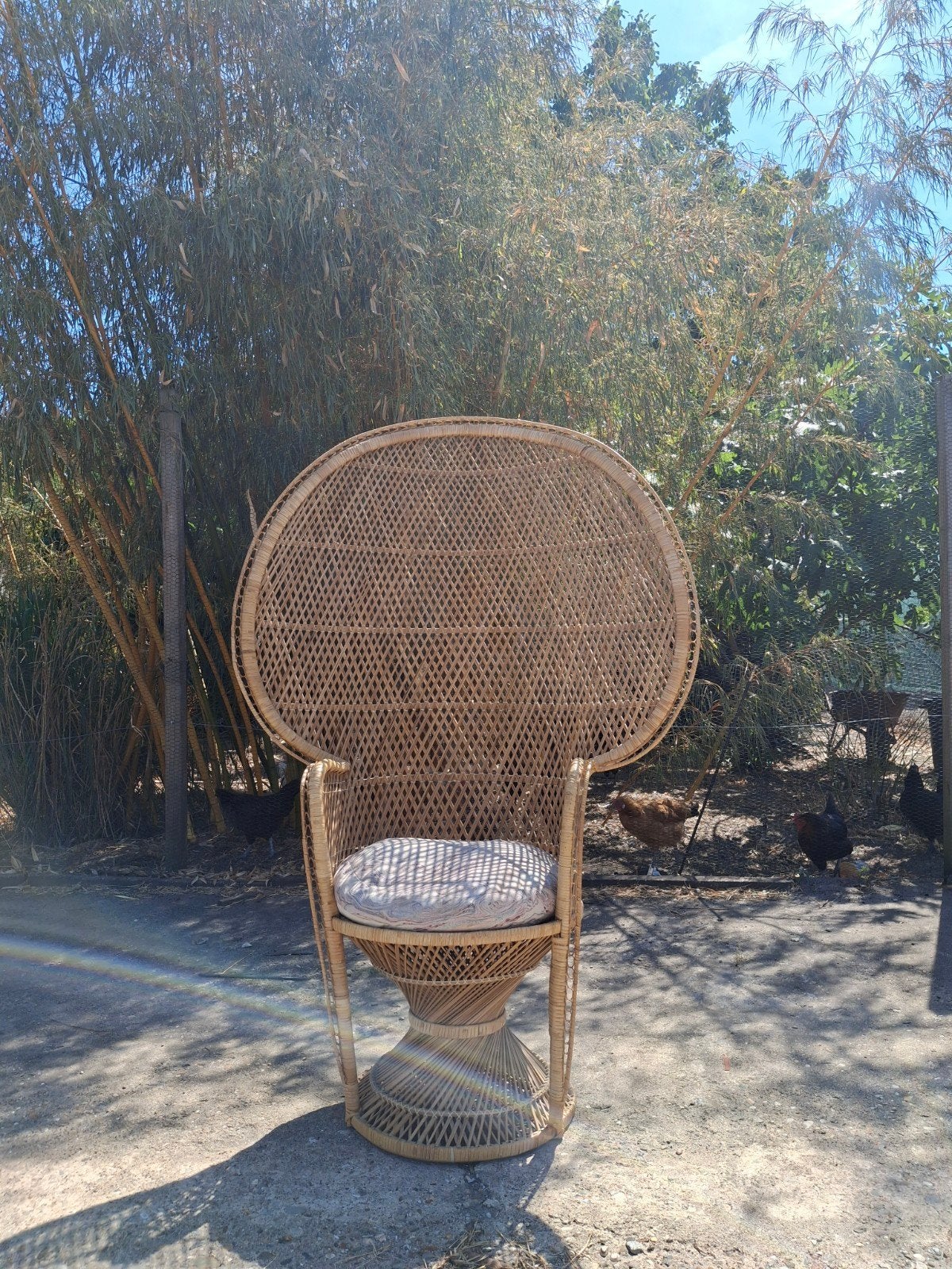 prachtige rieten stoel ala nieuw, Tuin en Terras, Ophalen