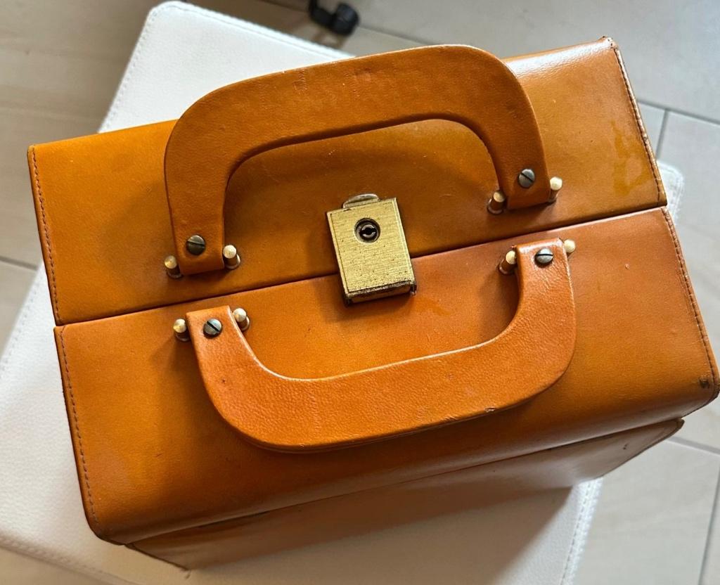 Beauty case vintage, Enlèvement, Rigide, Orange, Comme neuf