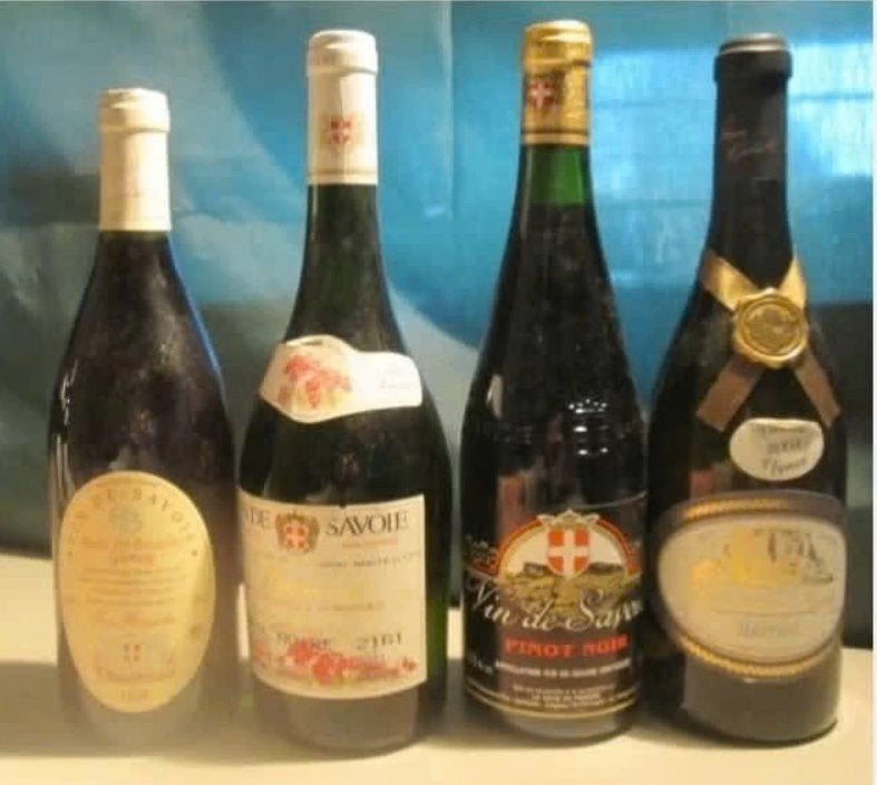 4 bouteilles de Vin de Savoie - 1990/1998/2008, Collections, Enlèvement ou Envoi, Pleine, Comme neuf, France