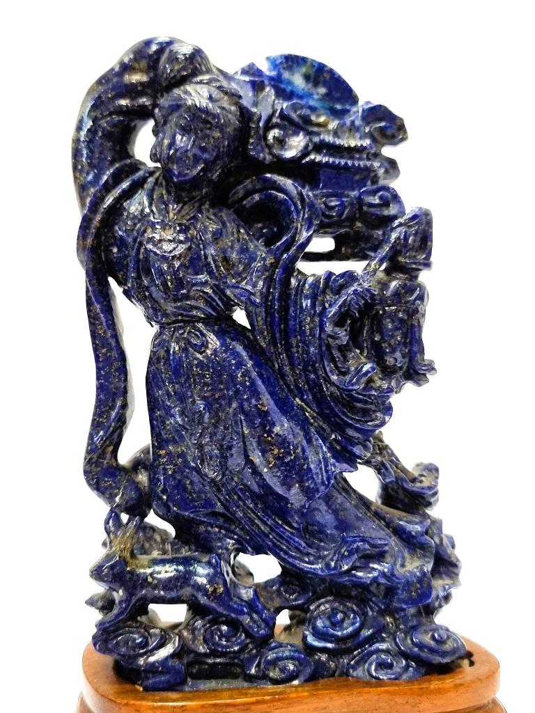 Lapis Lazuli beeld op sokkel., Ophalen of Verzenden