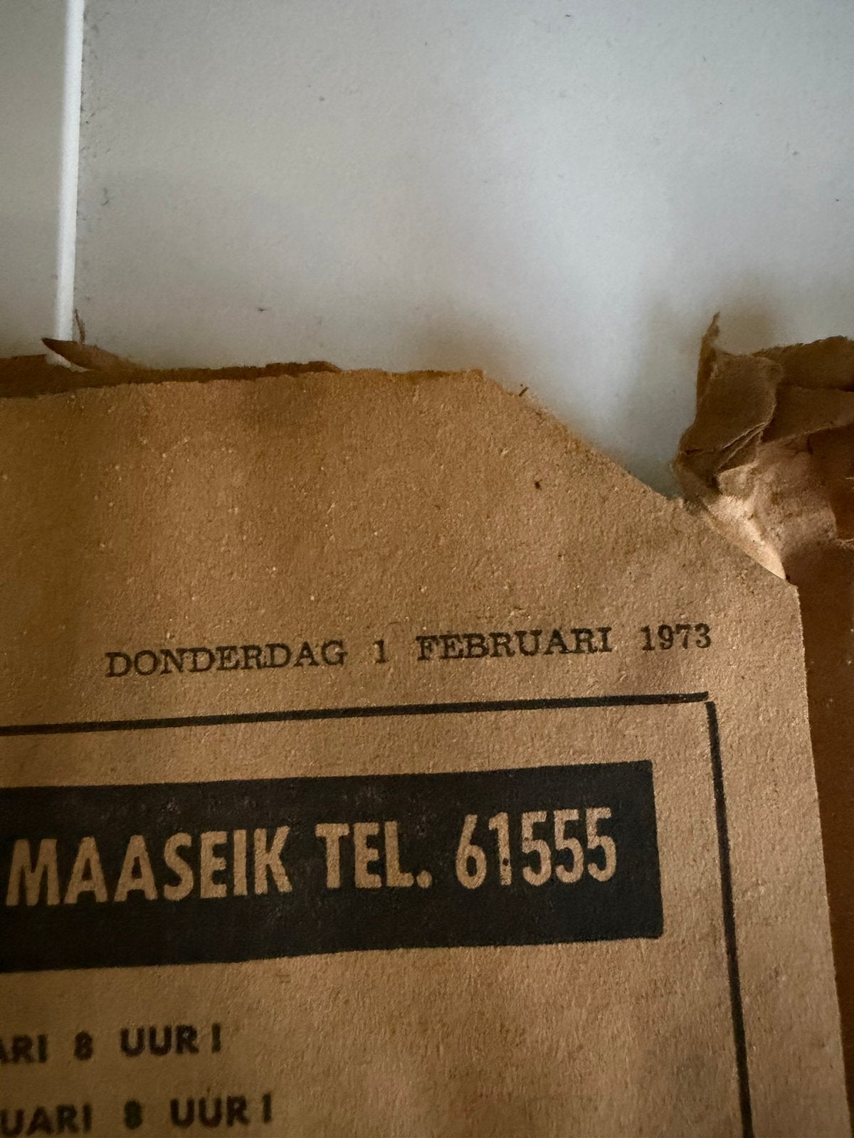 Oude krant van 1973, Antiek en Kunst, Ophalen