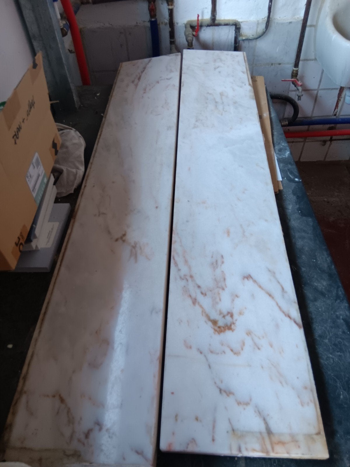 marmeren venstertablet, Ophalen, Gebruikt, Overige materialen, 20 tot 50 mm