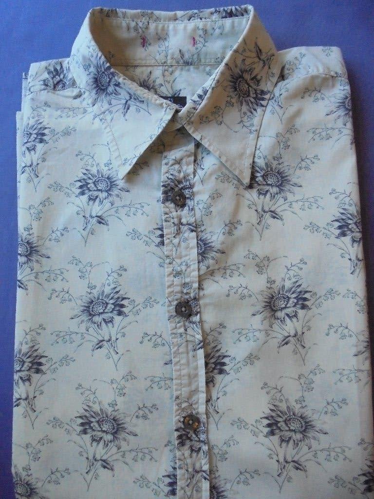 Mooi zomer herenhemd Paul Smith lange mouw maat M, Paul Smith, Beige, Zo goed als nieuw, Halswijdte 39/40 (M)