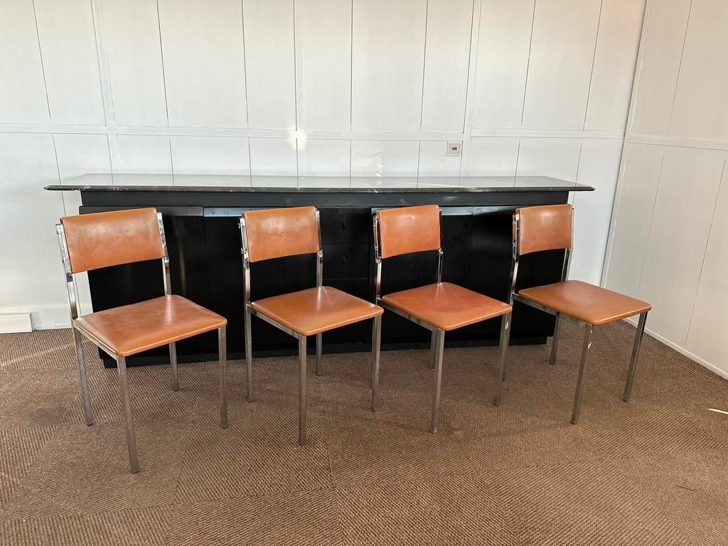 Eetkamerstoelen | Chroom buisframe | set van 4, Enlèvement