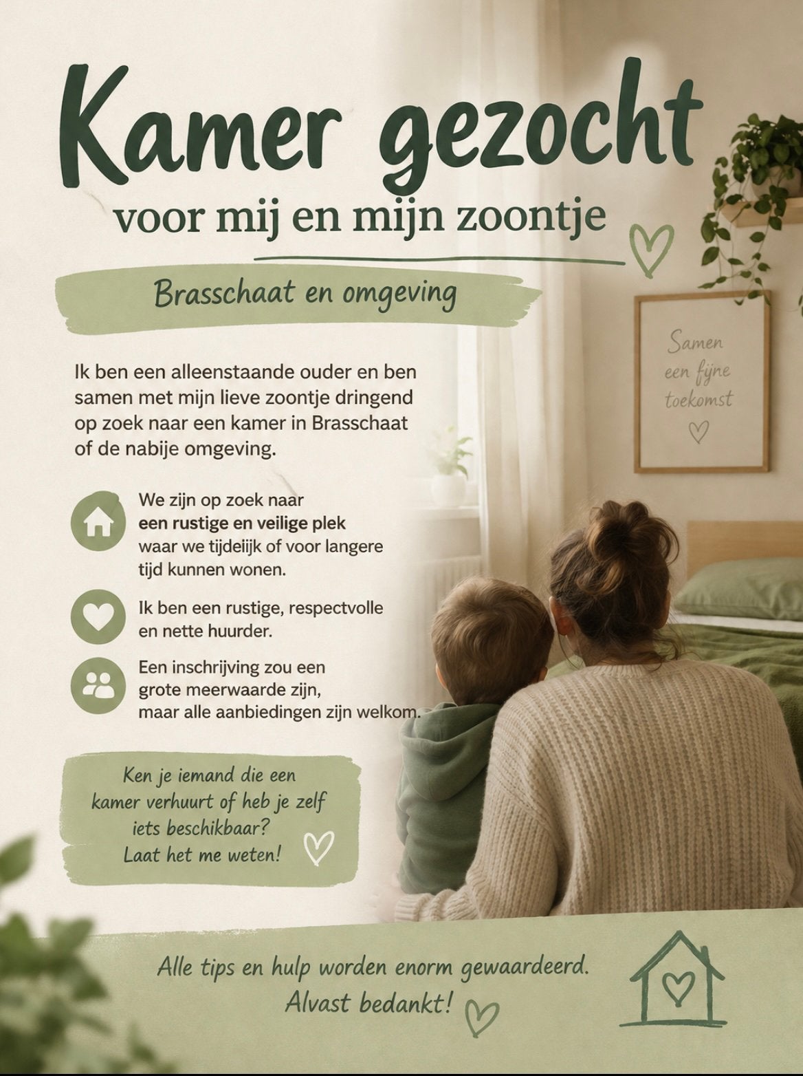 Gezocht: Kamer te huur in Brasschaat