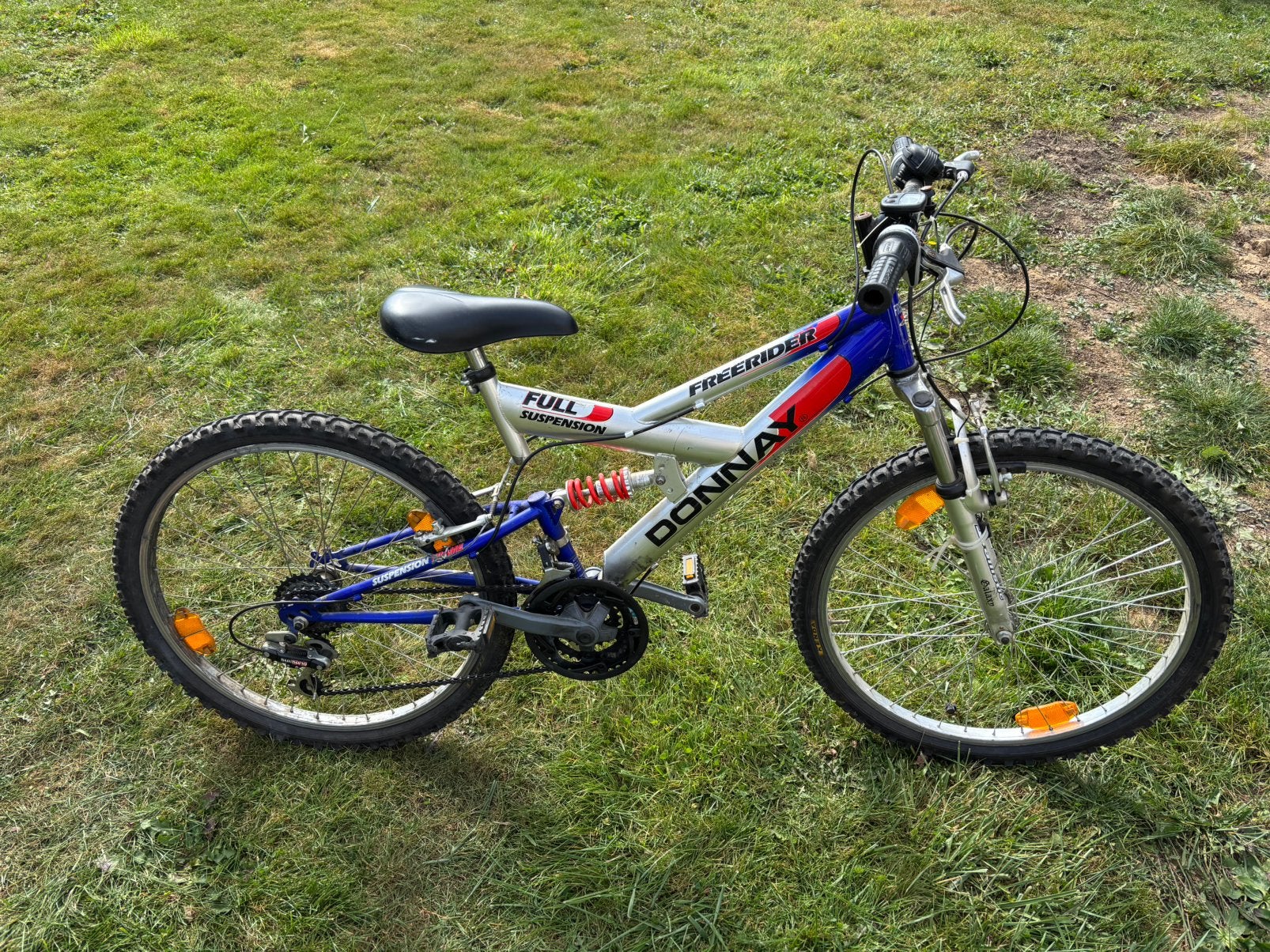 24-inch mountainbike voor kinderen met volledige vering, Fietsen en Brommers, Gebruikt, Ophalen, Overige merken, Minder dan 45 cm
