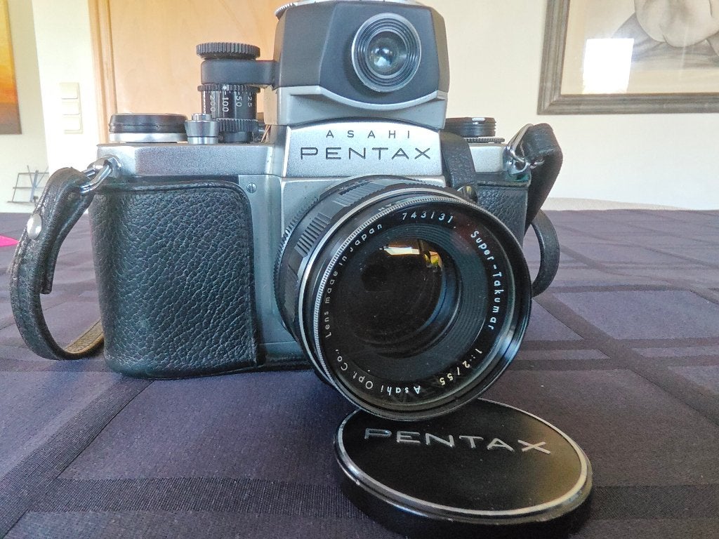 Asahi Pentax S1a avec Super-Takumar 55 mm f/1.2, TV, Hi-fi & Vidéo, Appareils photo analogiques, Enlèvement, Utilisé, Reflex miroir