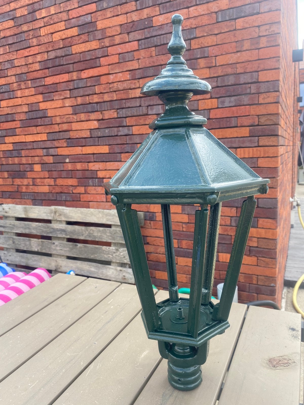 Klassieke gietijzeren tuinlamp wand (2x), Tuin en Terras, Buitenverlichting, Ophalen, Zo goed als nieuw