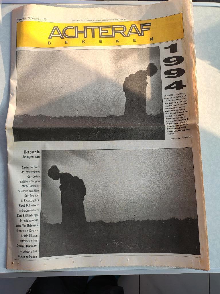 Eindejaarsbijlage 1994 de morgen, Verzamelen, Ophalen, 1980 tot heden, Krant