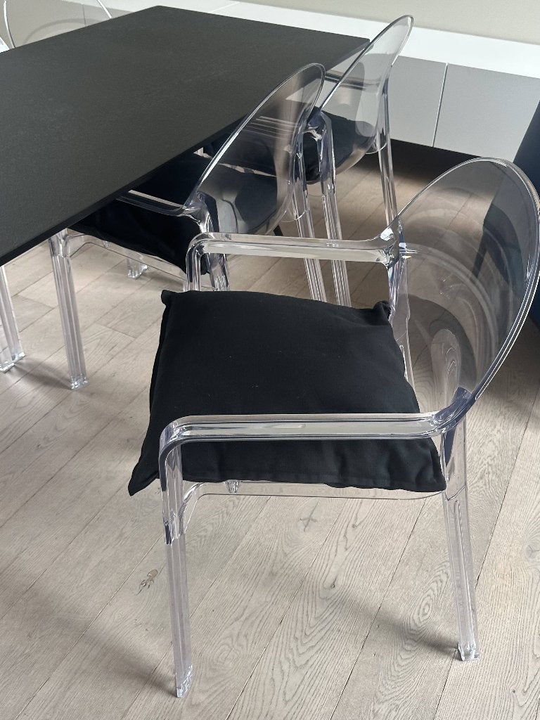 Italiaanse designstoelen - doorzichtige Magis Tosca stoelen, Ophalen, Overige kleuren, Zo goed als nieuw, Vijf, Zes of meer stoelen