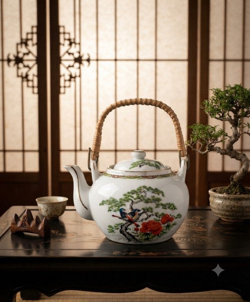 Aziatische theepot van porselein, Verzenden