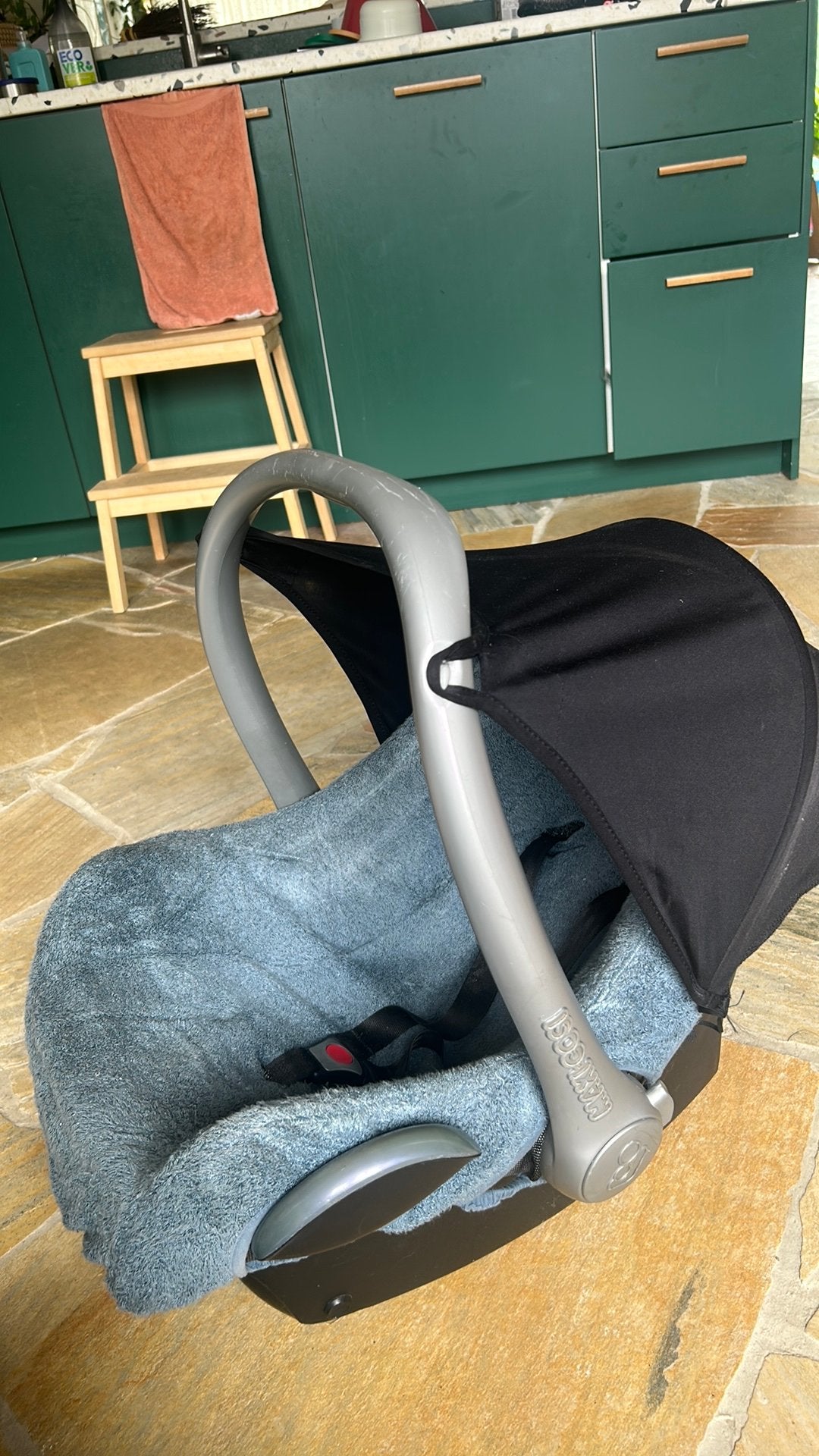Maxicosy autostoel met aerosleep topper en zachte hoes, Ophalen, 0 t/m 13 kg, Maxi-Cosi, Gebruikt