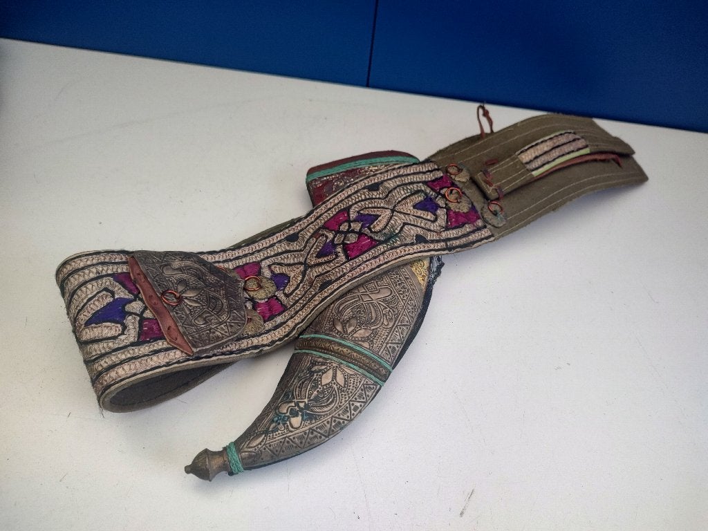 Arabische gordel voor koumiya dolk, Collections, Objets militaires | Général, Enlèvement ou Envoi