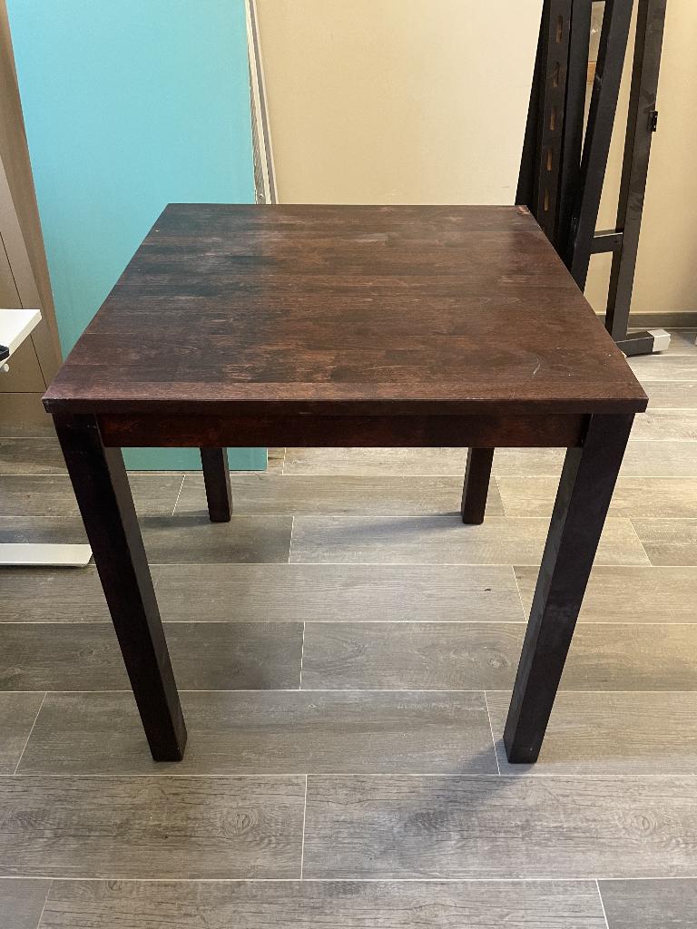 Table haute bois massif, Trois personnes, 50 à 100 cm, Enlèvement, Utilisé