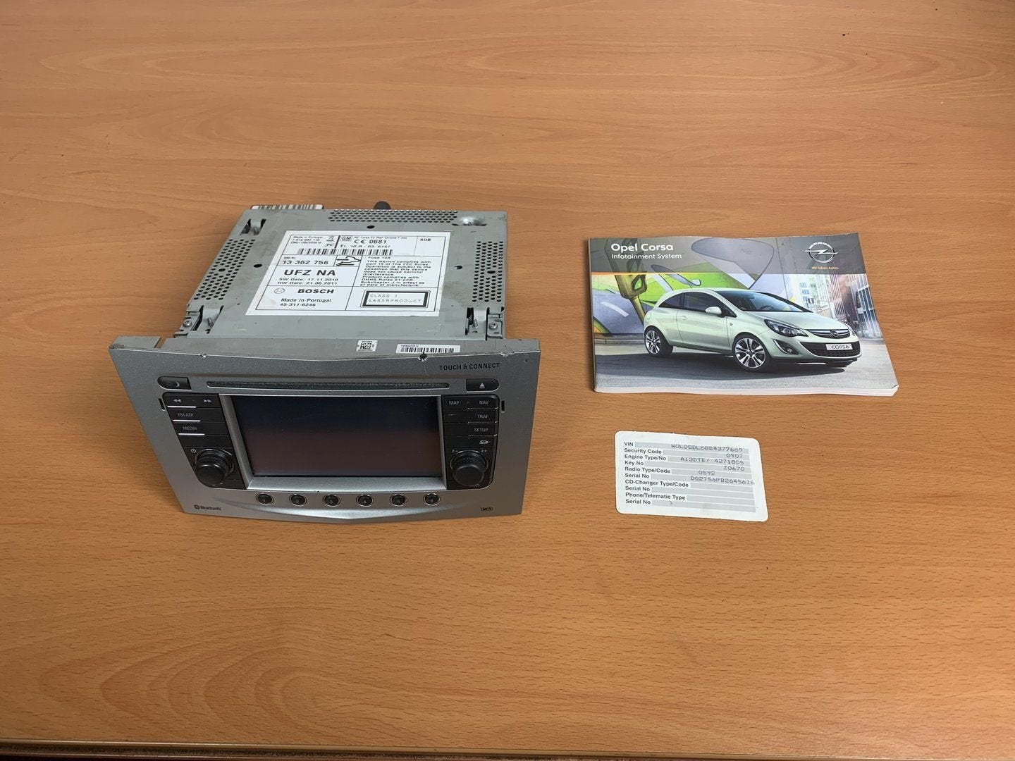 schermradio opel corsa D 2009 tot 2014 touch & connect, Gebruikt, -, -, Ophalen of Verzenden