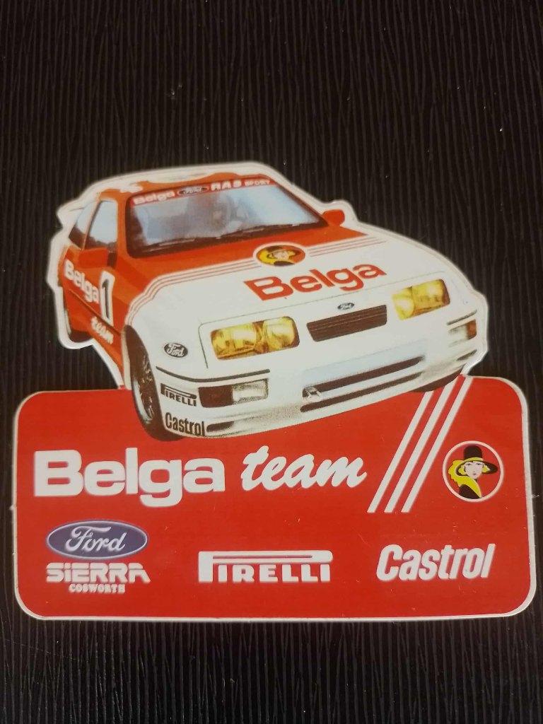 sticker Belga Ford Sierra, Verzamelen, Ophalen of Verzenden