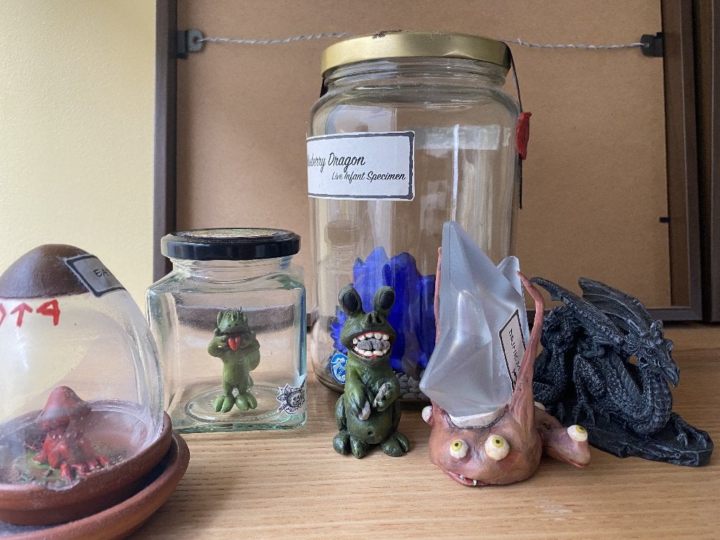 Fantasy creaturen collectie, Verzamelen, Ophalen of Verzenden, Gebruikt, Beeldje of Buste