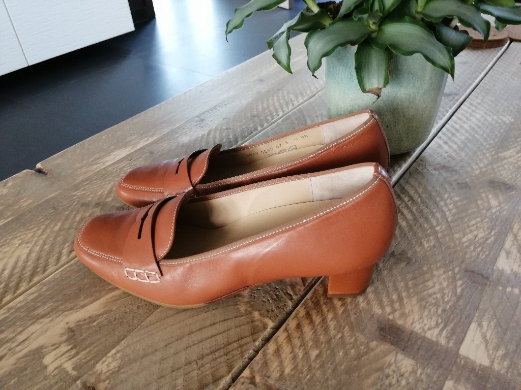 Schoenen Hassia lage hak, Enlèvement, Brun