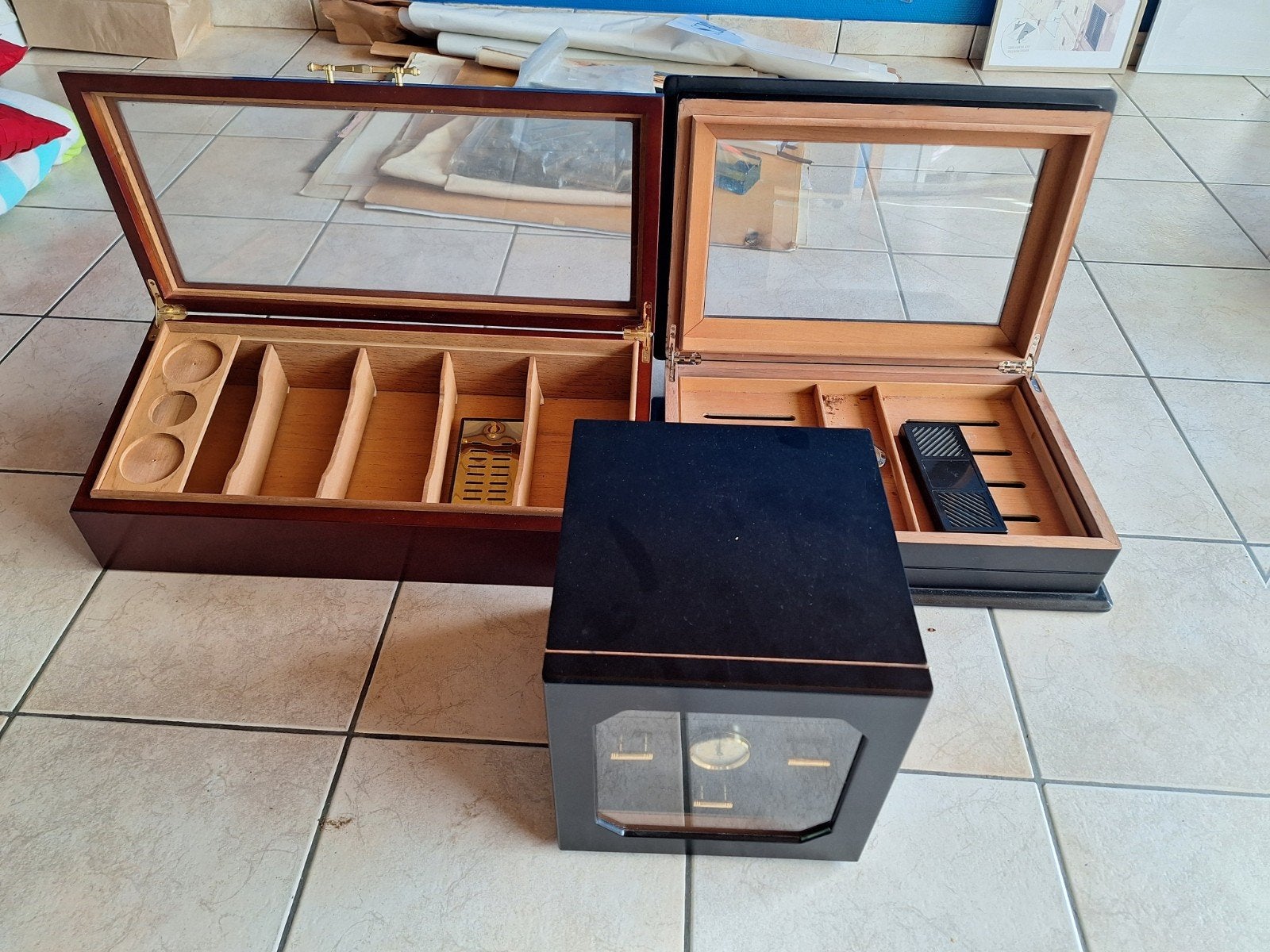 3 humidors voor sigaren, Antiek en Kunst, Ophalen
