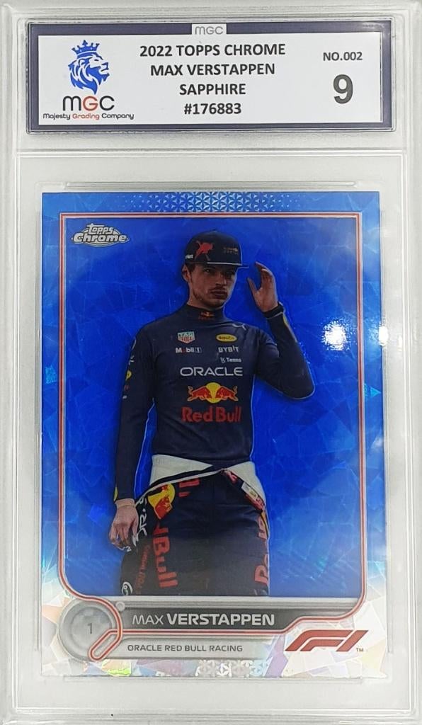 2022 F1 Topps Chrome - Max Verstappen - Sapphire No.002 - 9, Envoi, Neuf, ForTwo