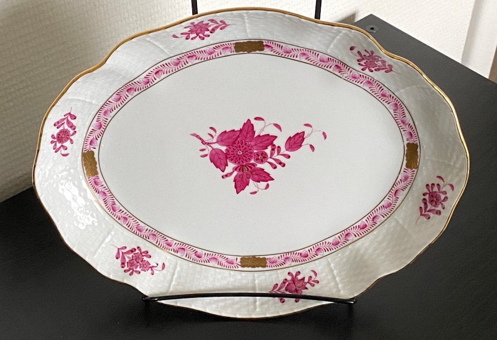 Plat en Porcelaine de Herend Peint à la Main, Antiquités & Art, Enlèvement ou Envoi
