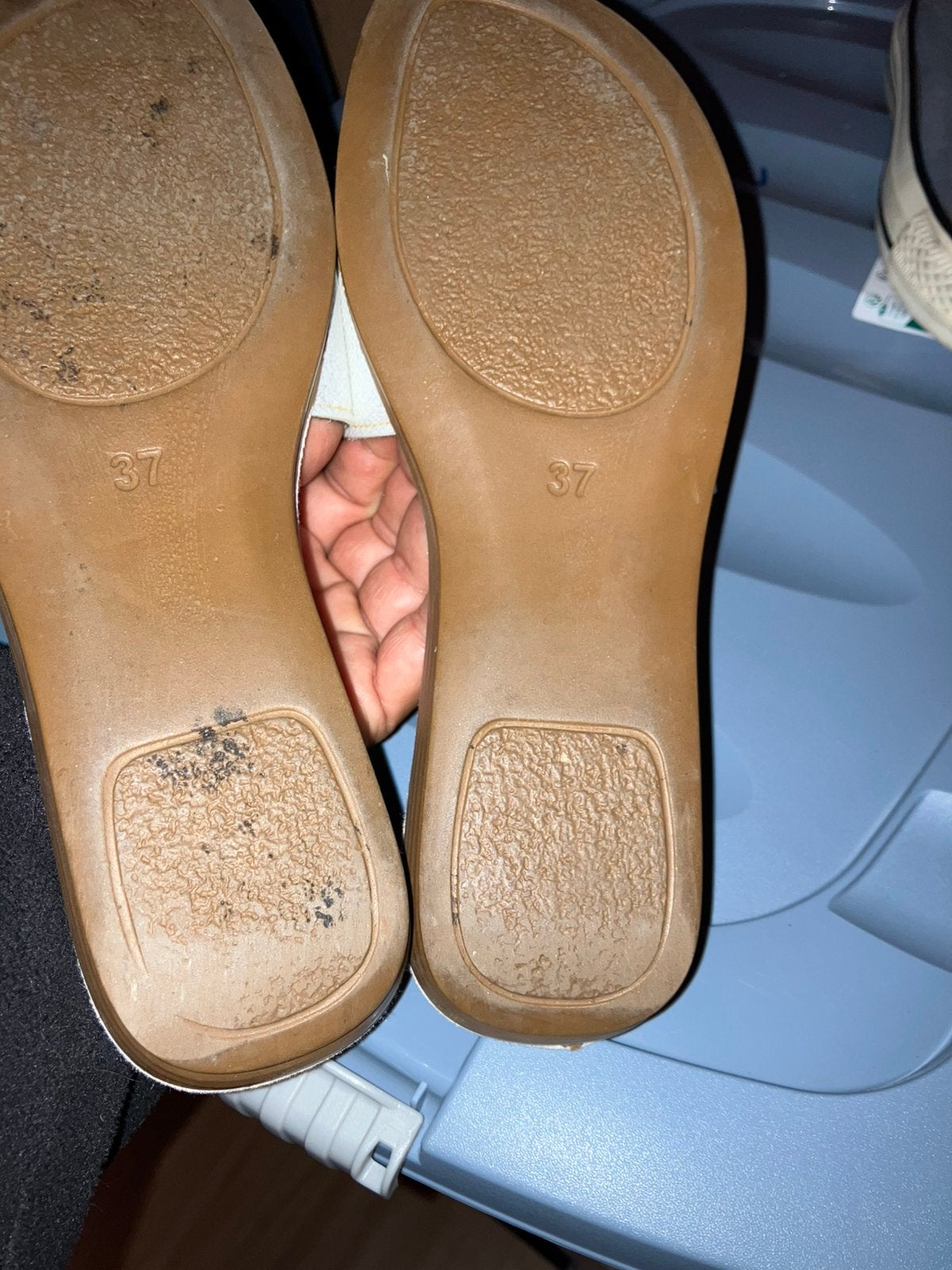 Muiltjes maat 37, Wit, Gedragen, Ophalen, Slippers