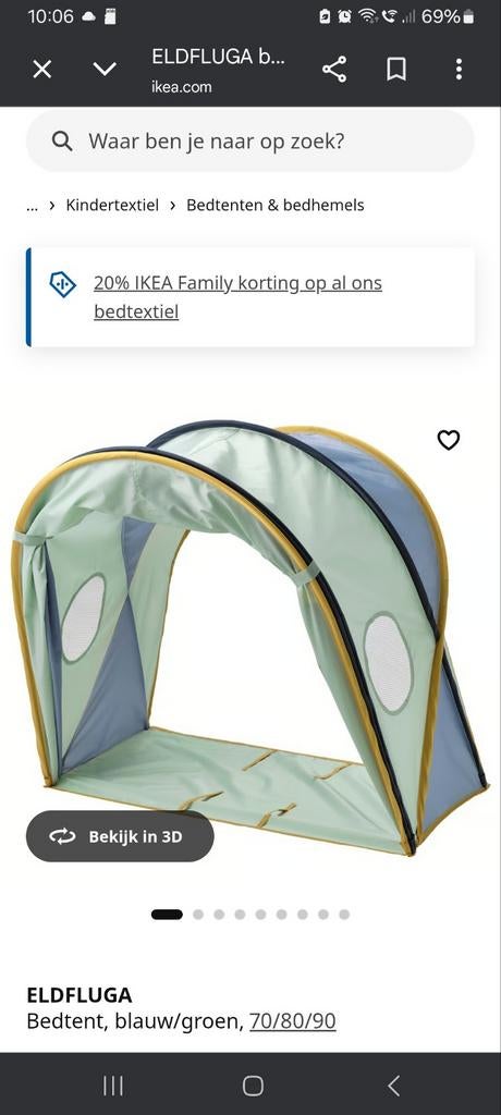 Bedtent, Ophalen